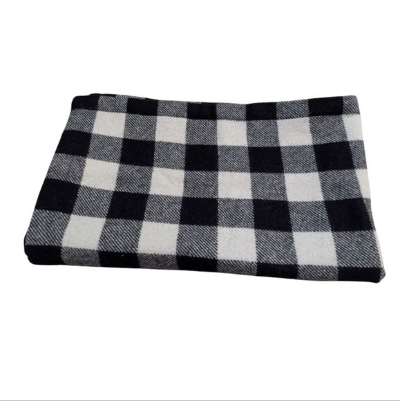 Ralph Lauren Wool Sham King Buffalo Plaid Black Cream Preppy Classic Traditional - Picture 3 of 6